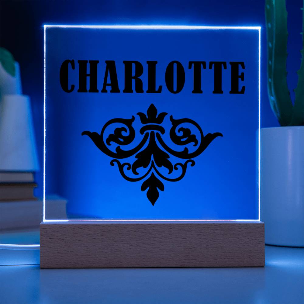 Charlotte v01 - Square Acrylic Plaque