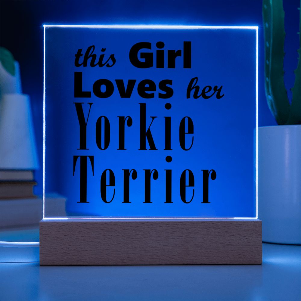 Yorkie Terrier - Square Acrylic Plaque
