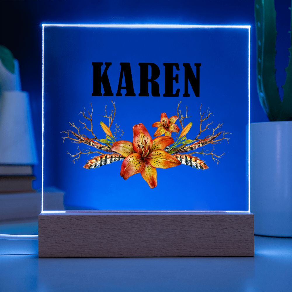 Karen v3 - Square Acrylic Plaque