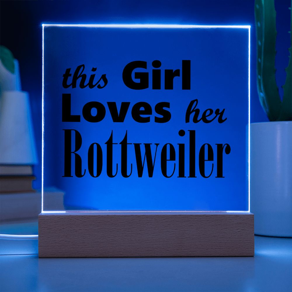 Rottweiler - Square Acrylic Plaque