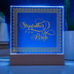 Stepfather of the Bride (Gold) - Square Acrylic Plaque