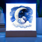 Sweet Dreams Baby Boy (Watercolor) 09 - LED Night Light Square Acrylic Plaque