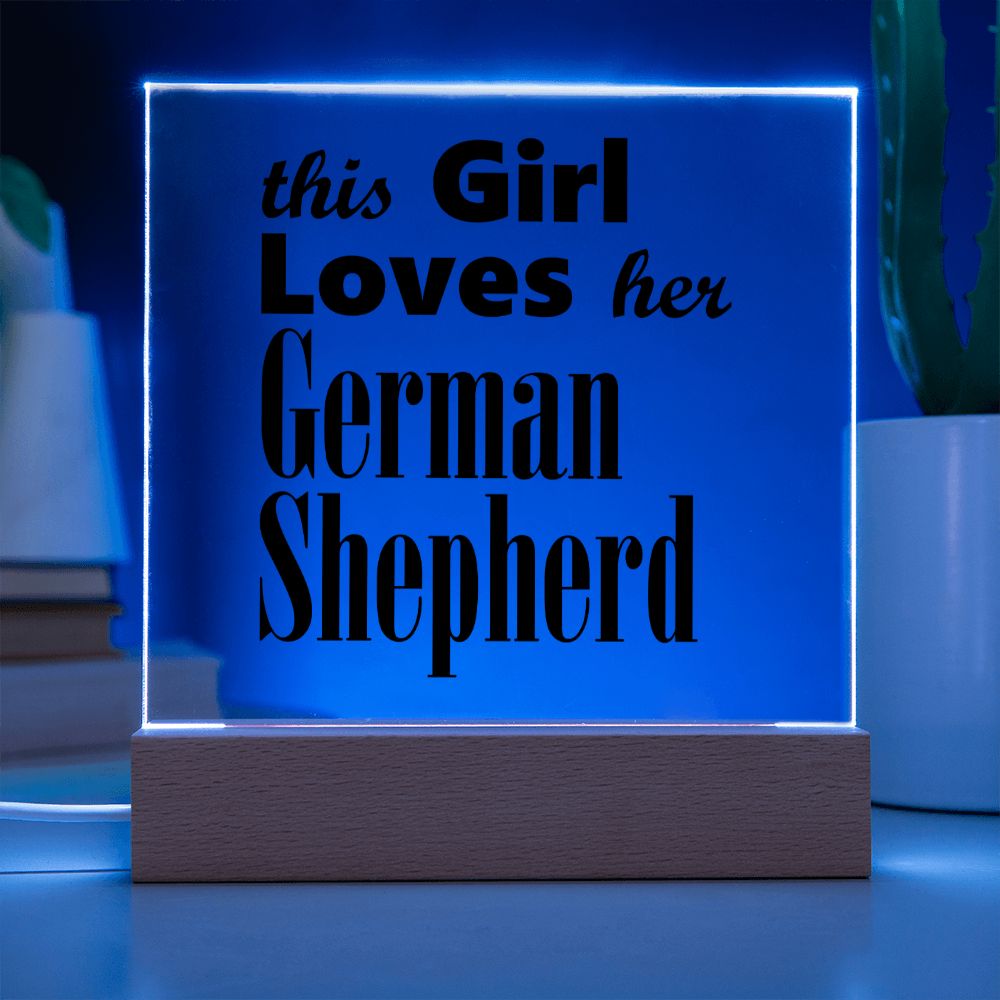 German Shepherd - Square Acrylic Plaque