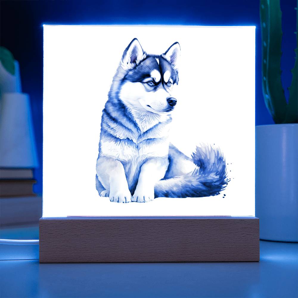 Dog Lover Collection (Watercolor) 04 - Square Acrylic Plaque