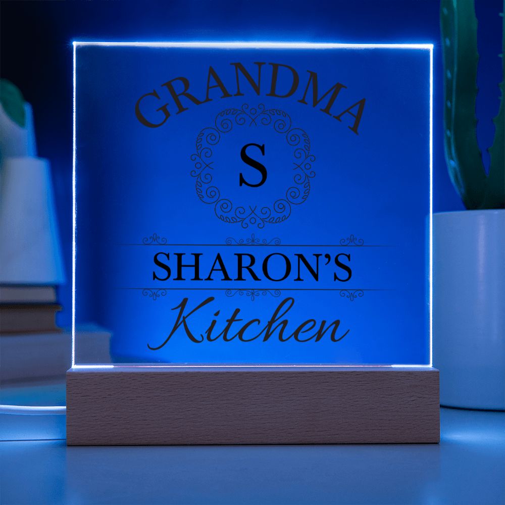 Grandma Sharon's Kitchen - Square Acrylic Plaque