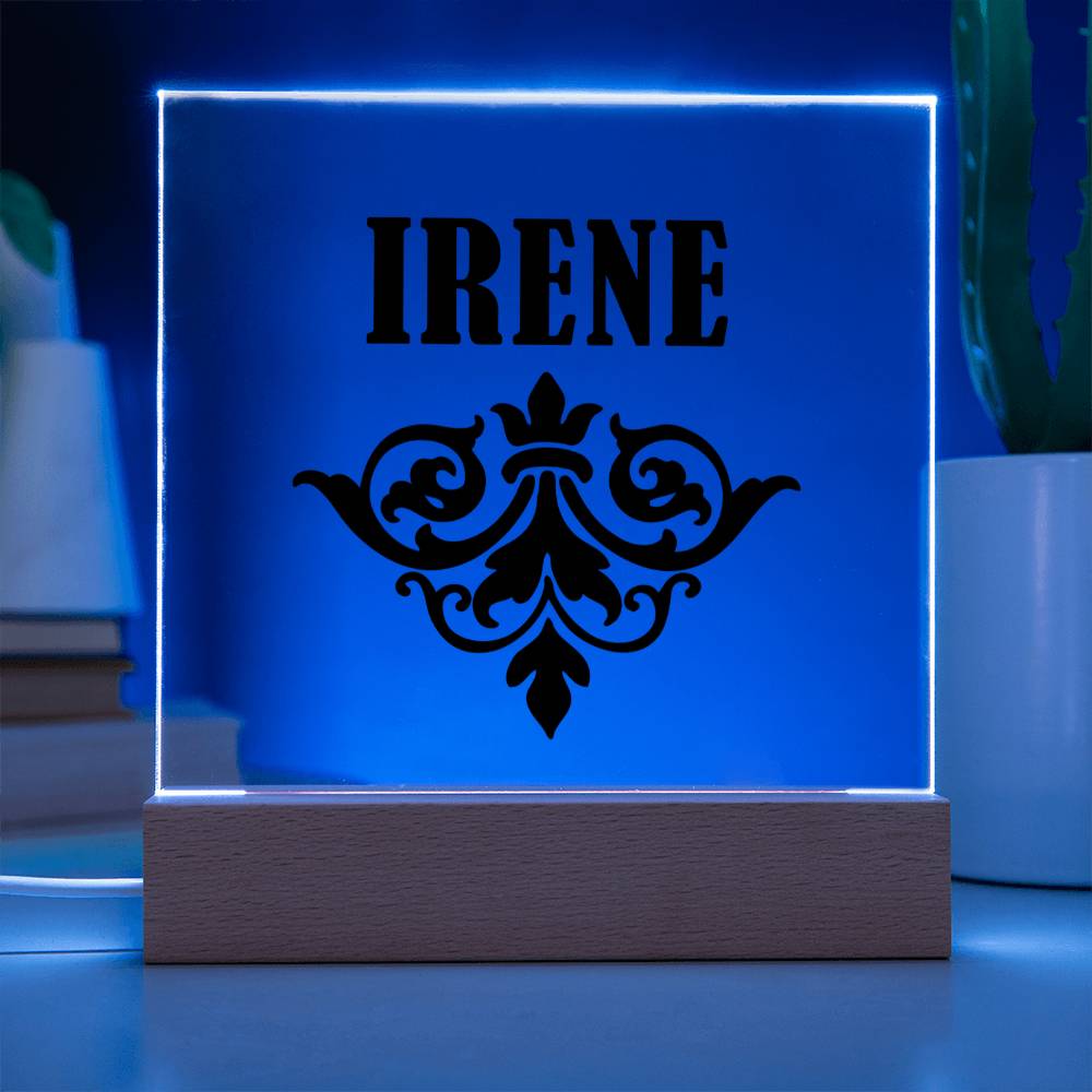Irene v01 - Square Acrylic Plaque