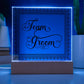 Team Groom (Black) - Square Acrylic Plaque