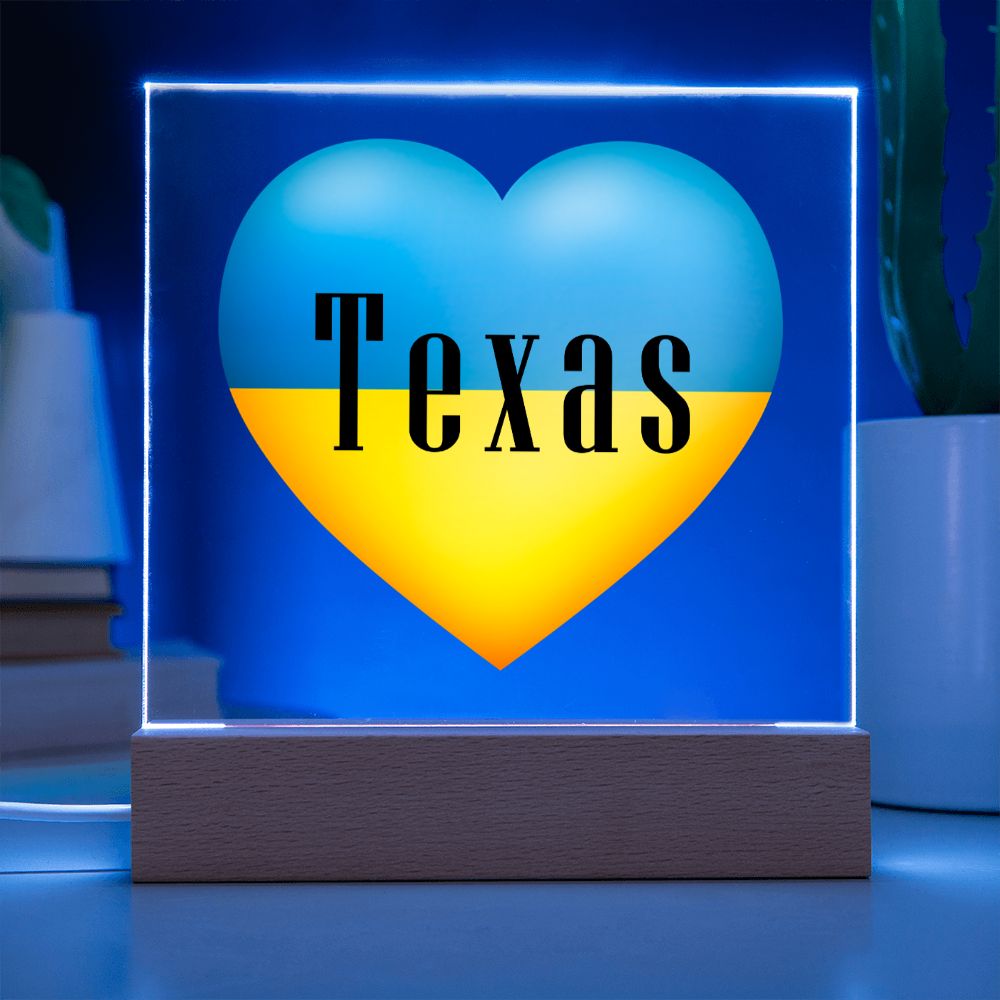 Ukrainian In Texas - Square Acrylic Plaque