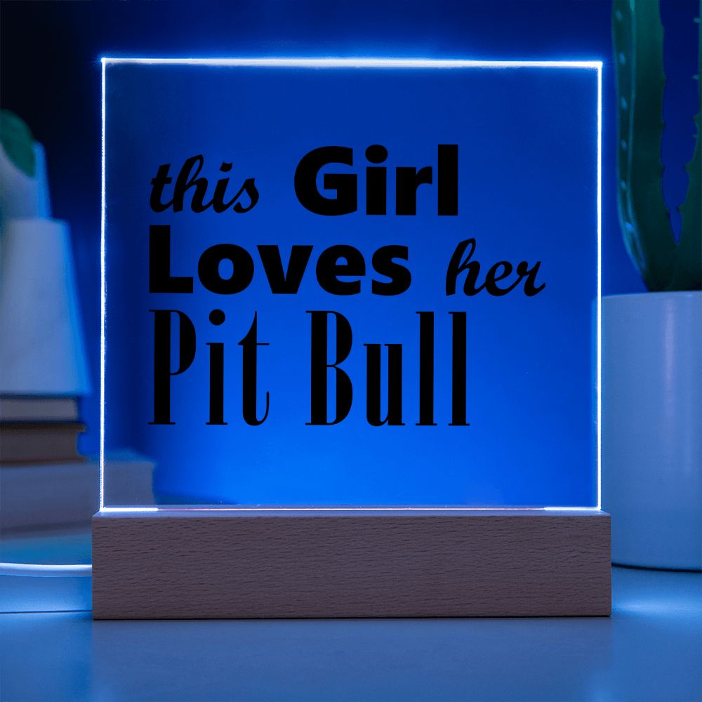 Pit Bull - Square Acrylic Plaque