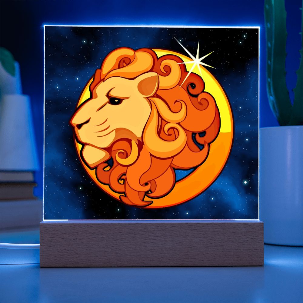 Zodiac Sign Leo - Square Acrylic Plaque