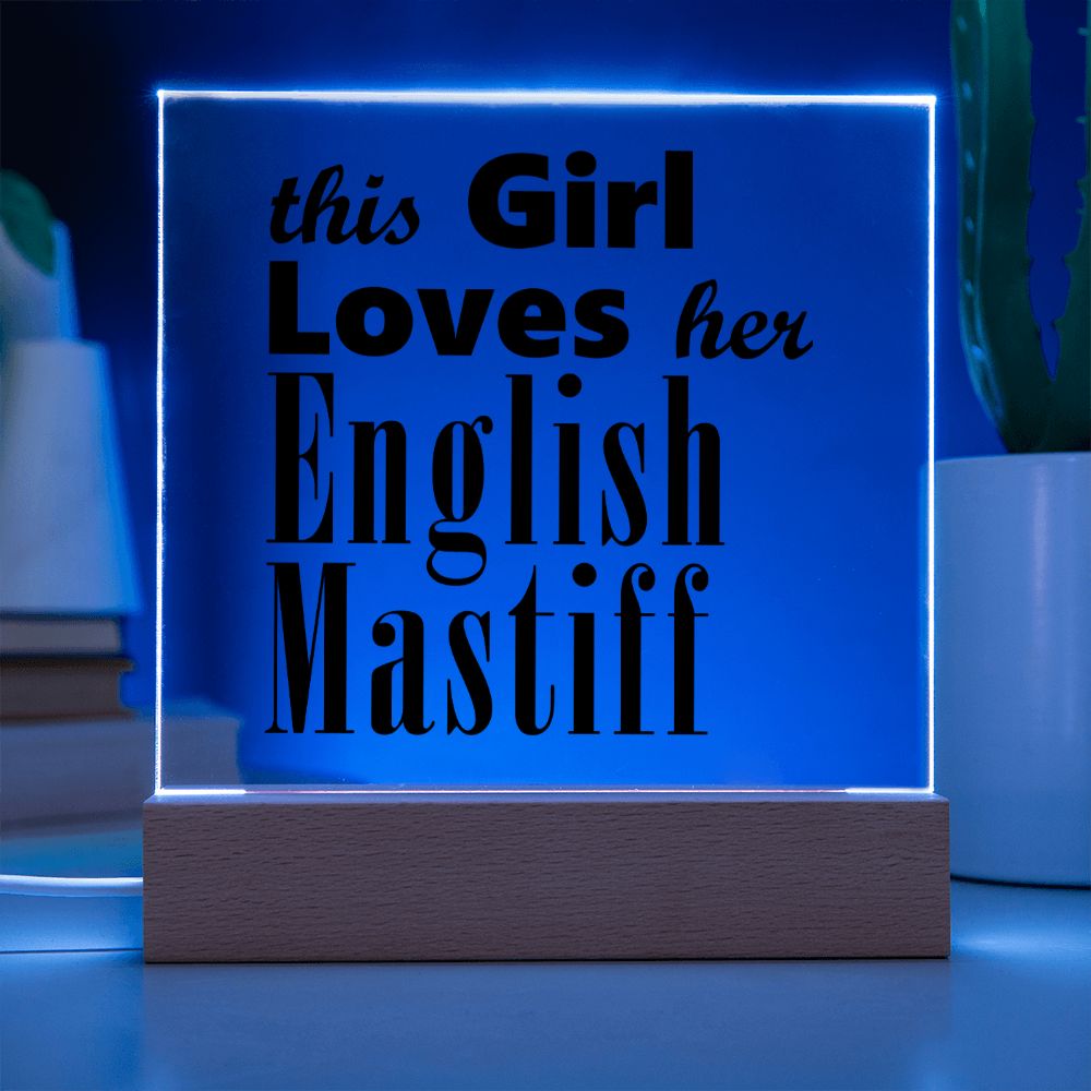 English Mastiff - Square Acrylic Plaque