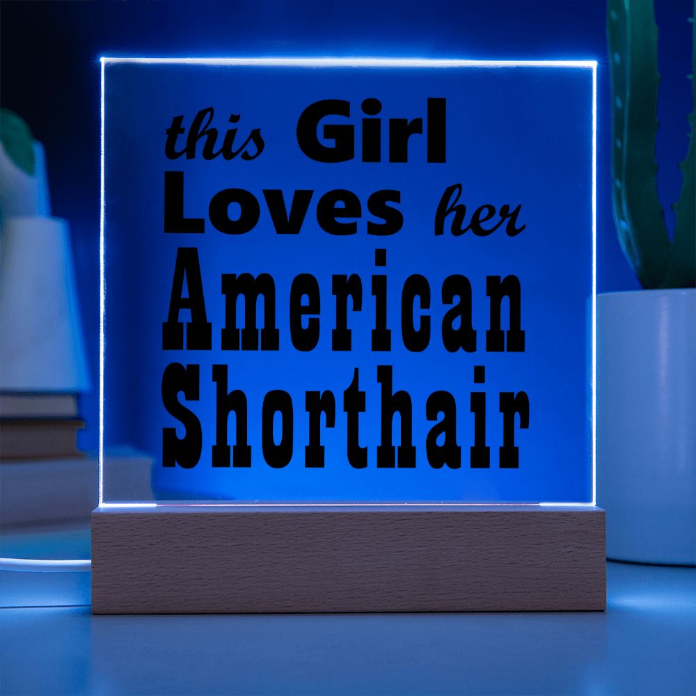 American Shorthair - Square Acrylic Plaque