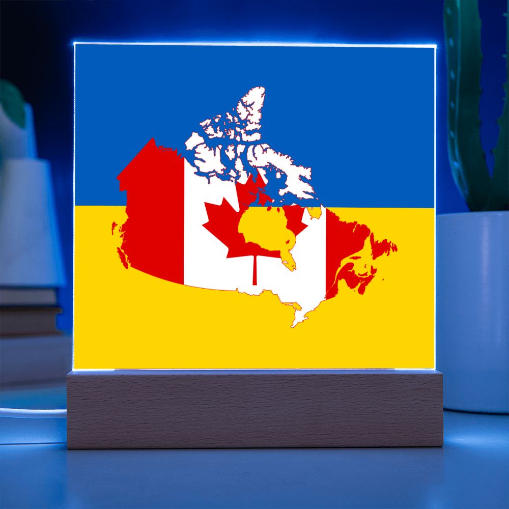 Ukrainian-Canadian - Square Acrylic Plaque
