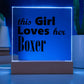 Boxer - Square Acrylic Plaque