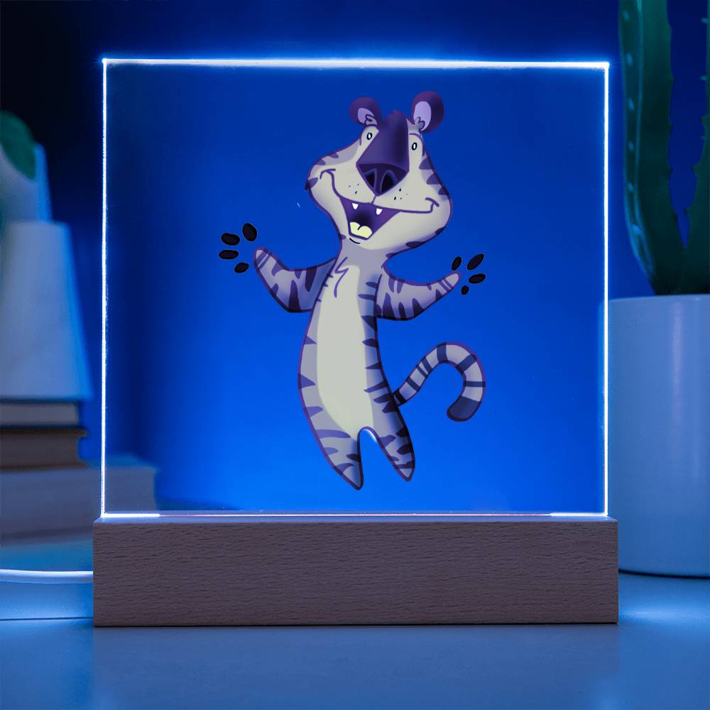 Tiger 01 - LED Night Light Square Acrylic Plaque