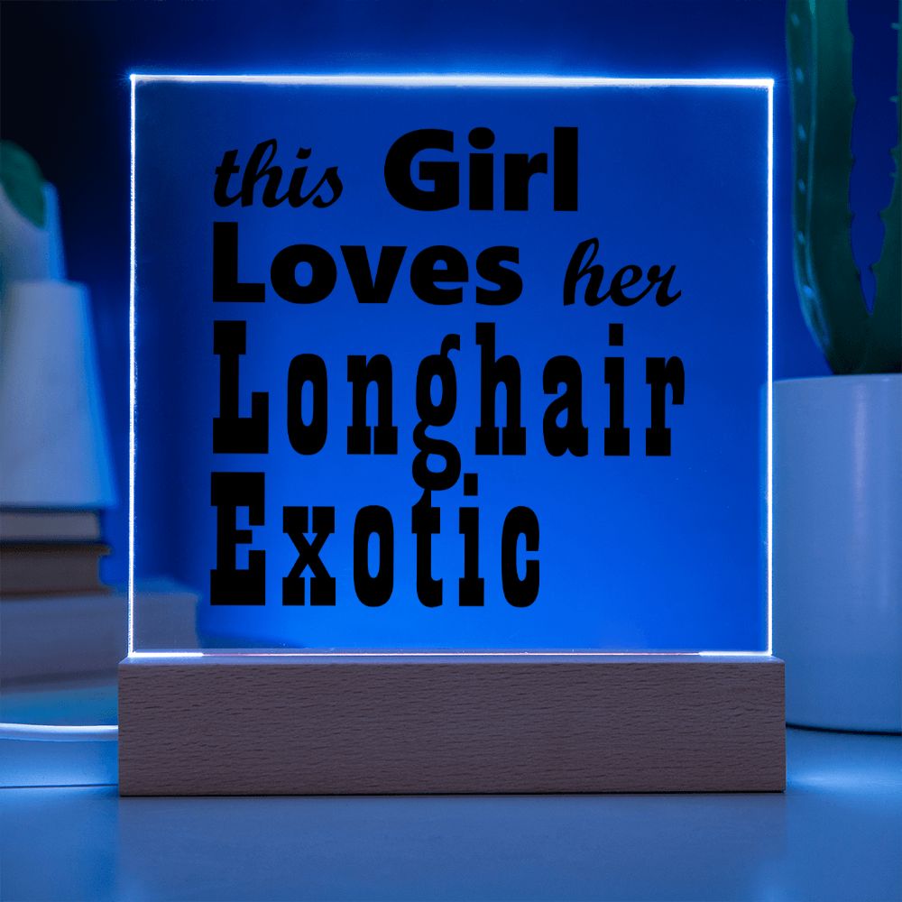 Longhair Exotic - Square Acrylic Plaque