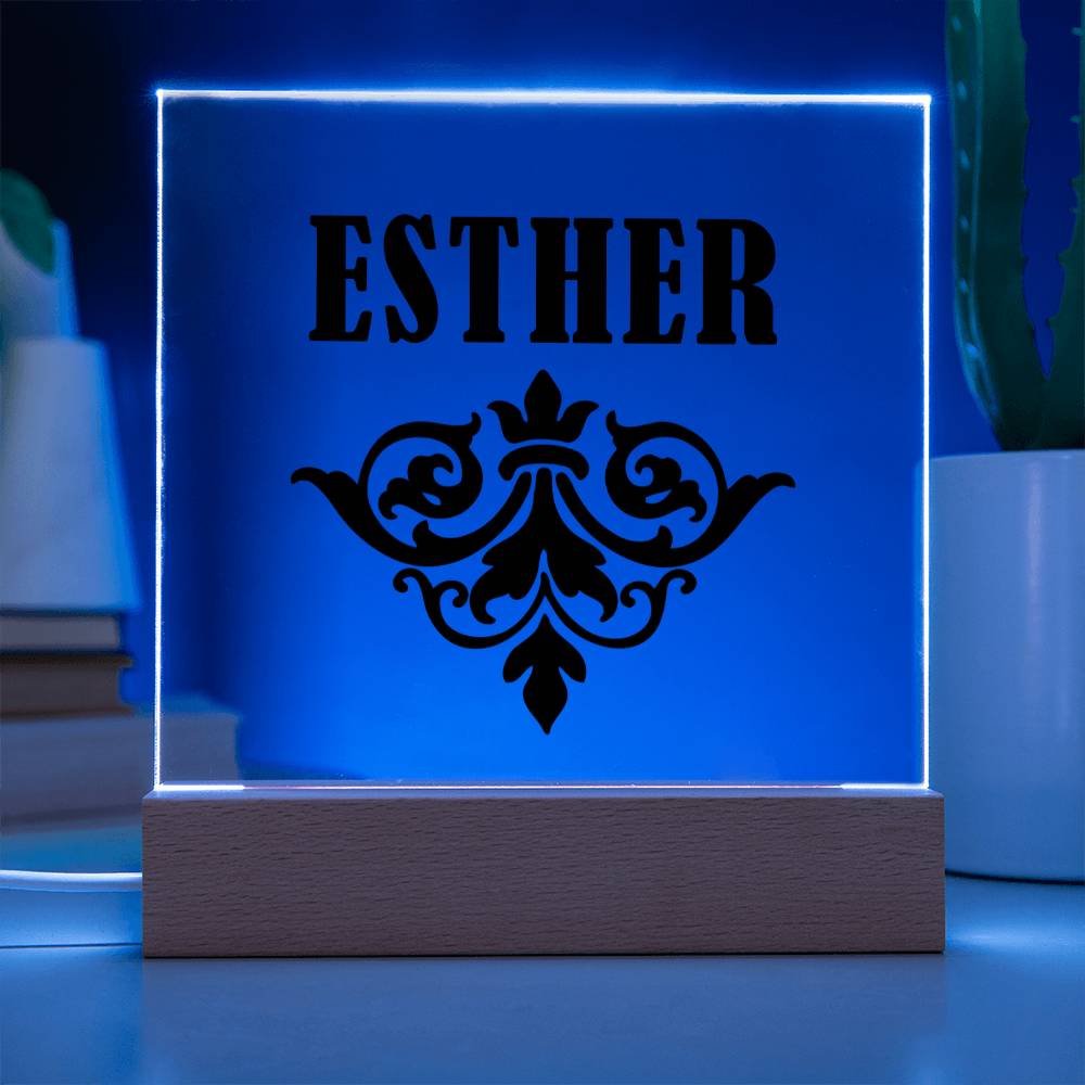 Esther v01 - Square Acrylic Plaque