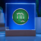Zodiac Sign Virgo v2 - Square Acrylic Plaque