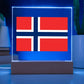 Norwegian Flag - Square Acrylic Plaque