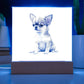 Dog Lover Collection (Watercolor) 05 - Square Acrylic Plaque