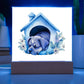 Dog Sleeping (Watercolor) 08 - Square Acrylic Plaque