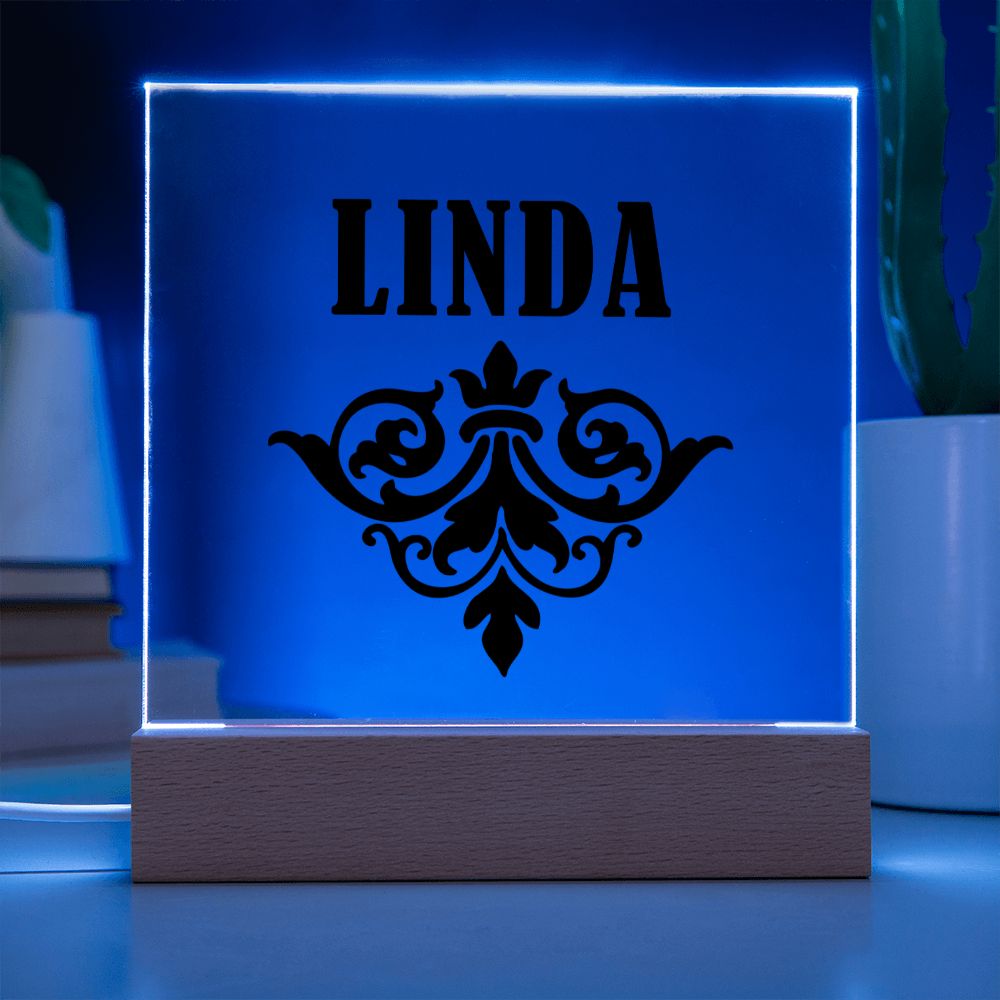 Linda v01 - Square Acrylic Plaque