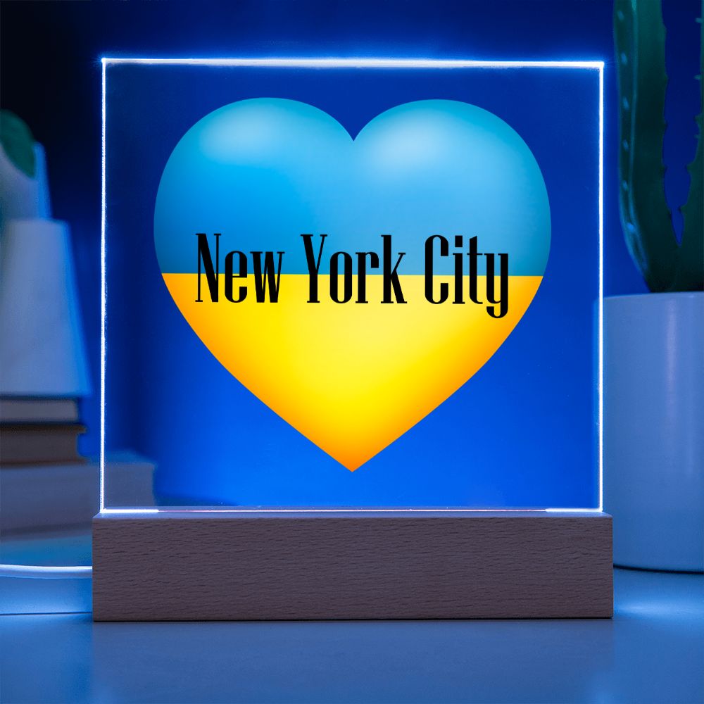 Ukrainian In New York City - Square Acrylic Plaque