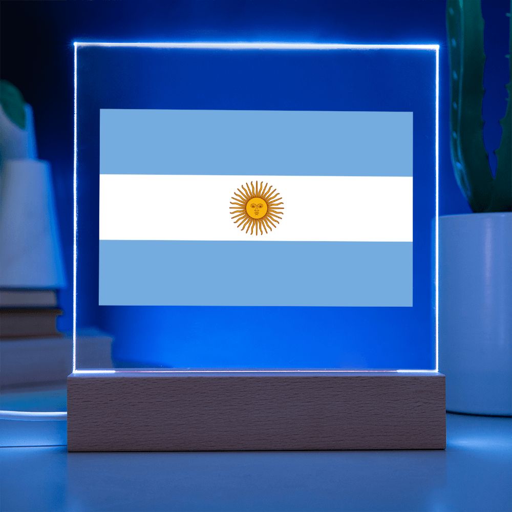 Argentinian Flag - Square Acrylic Plaque