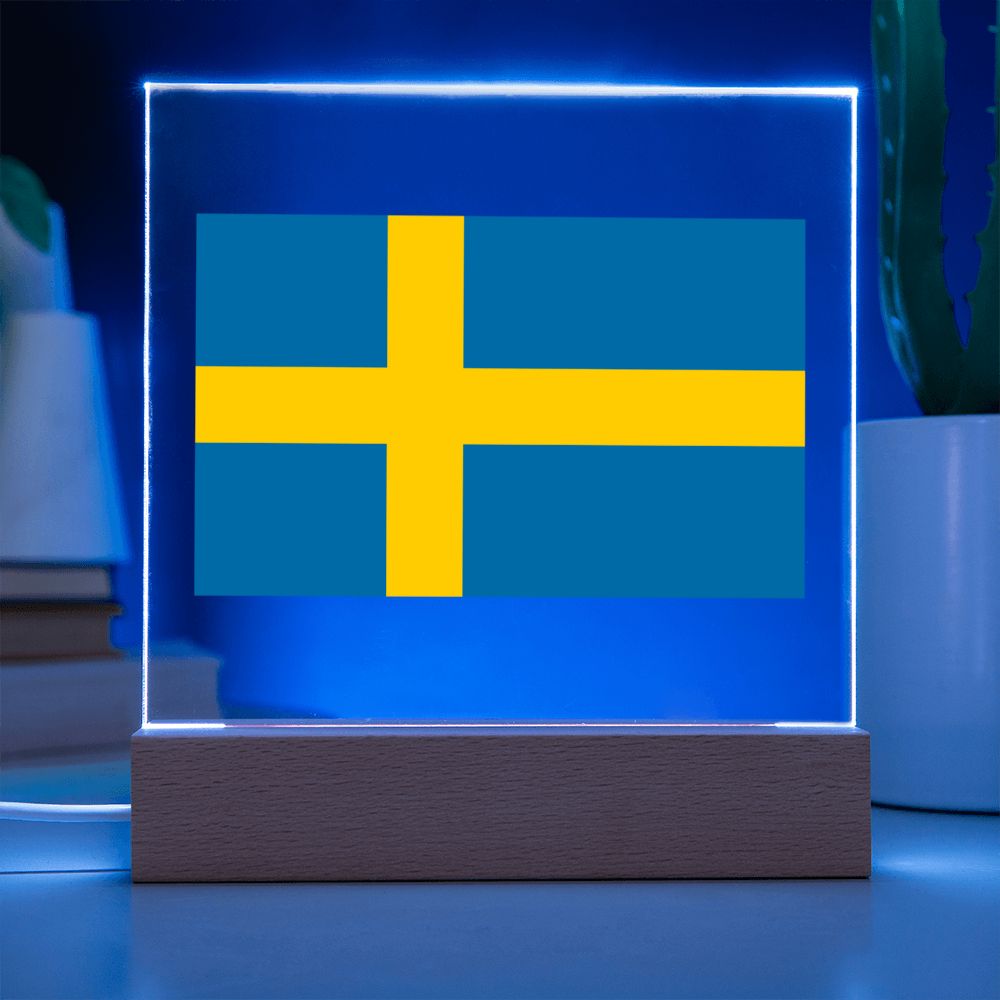 Swedish Flag - Square Acrylic Plaque