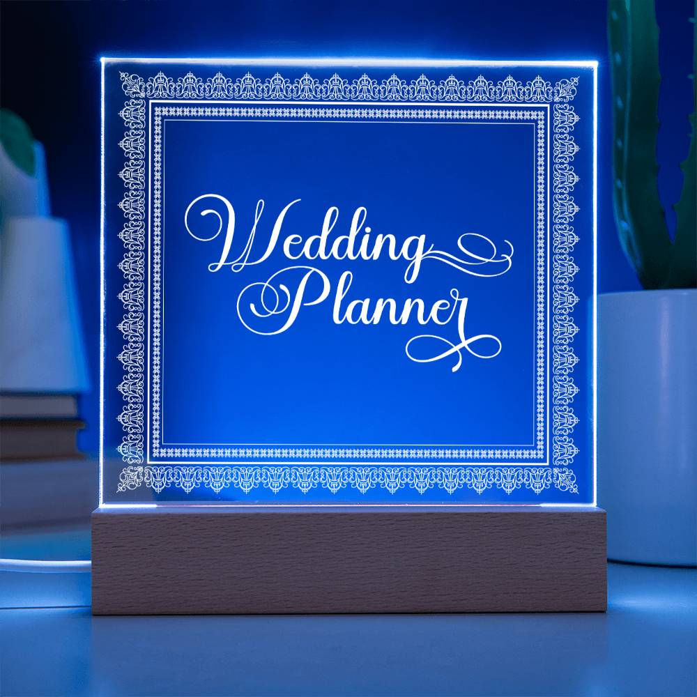 Wedding Planner (White) - Square Acrylic Plaque
