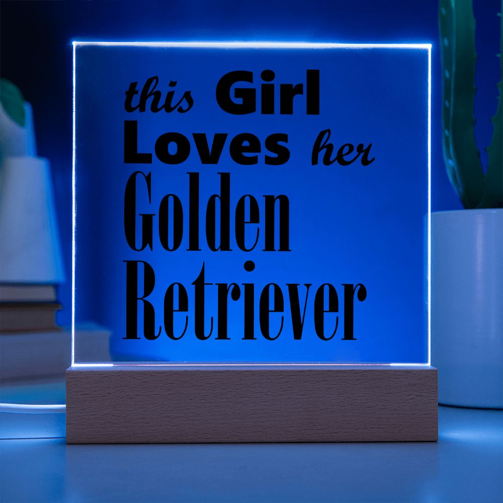 Golden Retriever - Square Acrylic Plaque