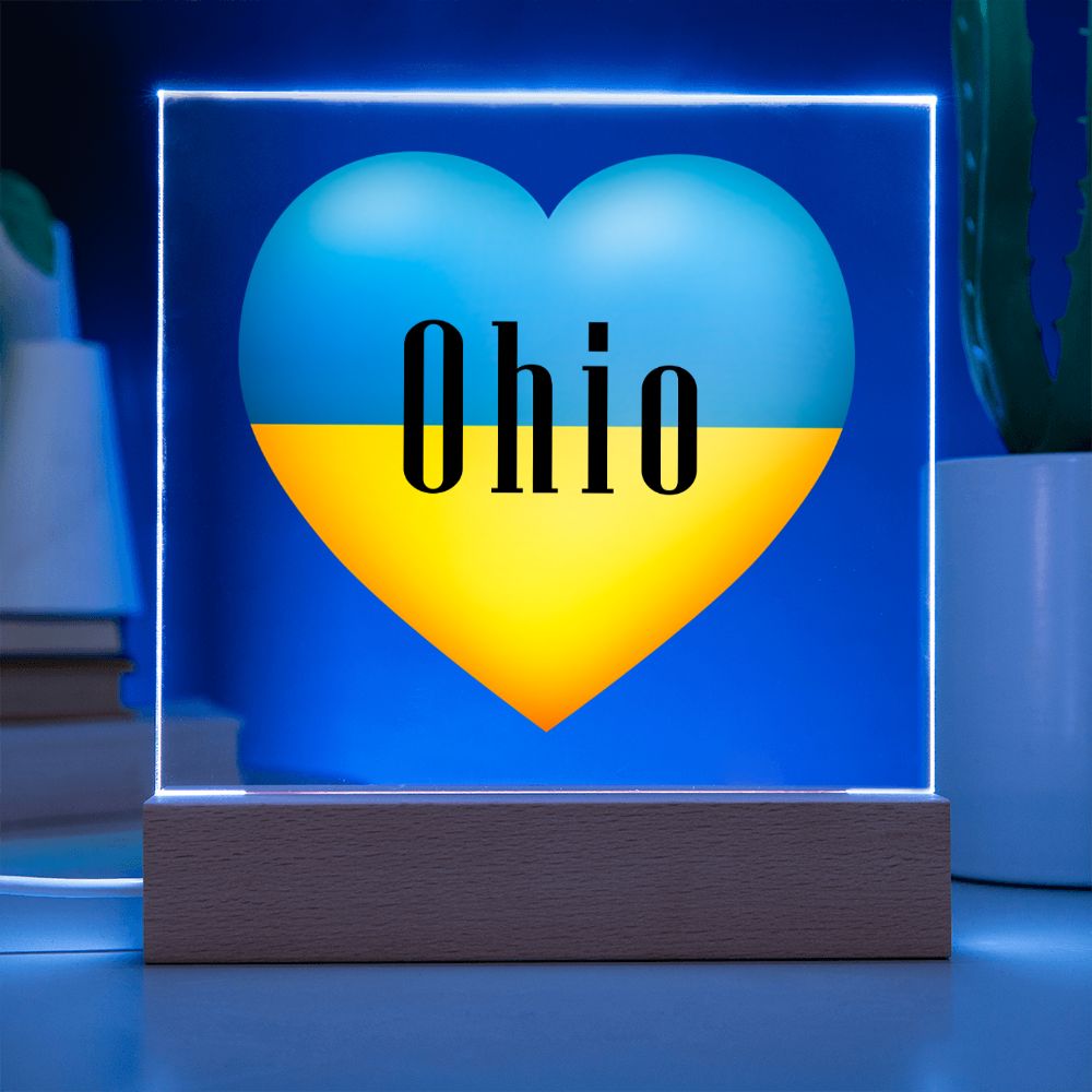 Ukrainian In Ohio - Square Acrylic Plaque