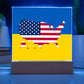 Ukrainian-American - Square Acrylic Plaque