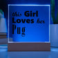 Pug - Square Acrylic Plaque