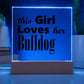 Bulldog - Square Acrylic Plaque