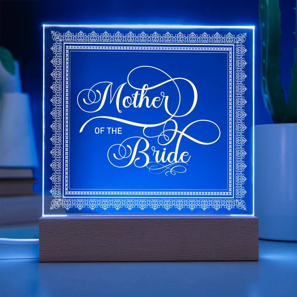 Mother of the Bride (White) - Square Acrylic Plaque