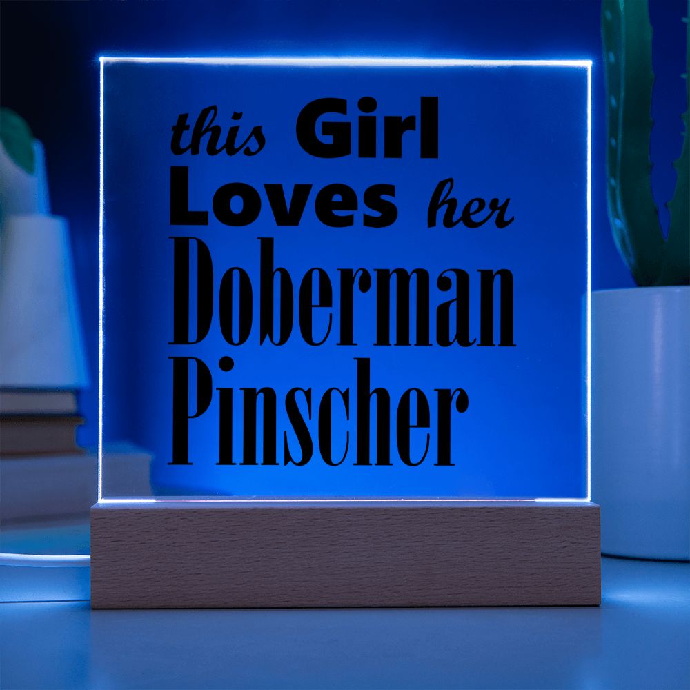 Doberman Pinscher - Square Acrylic Plaque