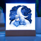 Sweet Dreams Baby Boy (Watercolor) 02 - LED Night Light Square Acrylic Plaque