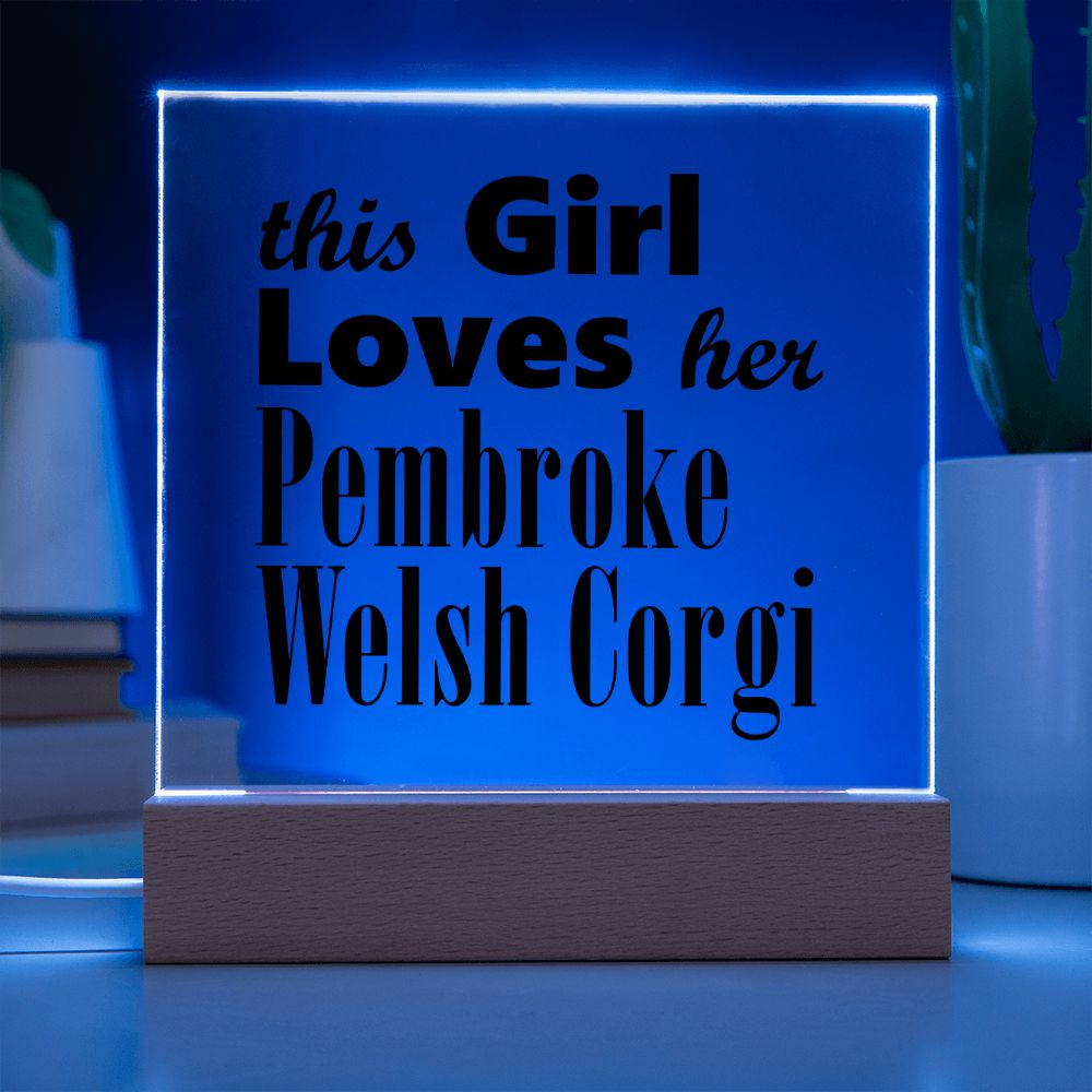 Pembroke Welsh Corgi - Square Acrylic Plaque