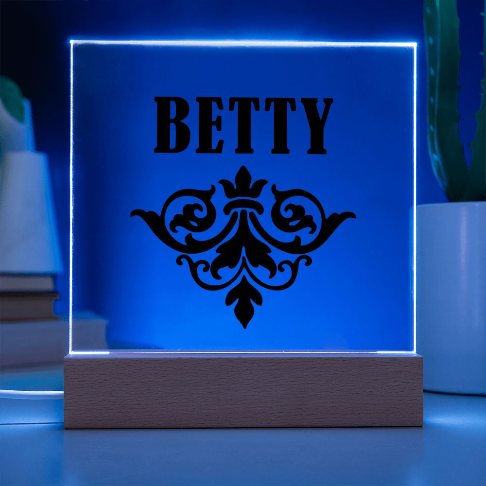 Betty v01 - Square Acrylic Plaque