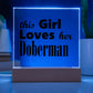 Doberman - Square Acrylic Plaque