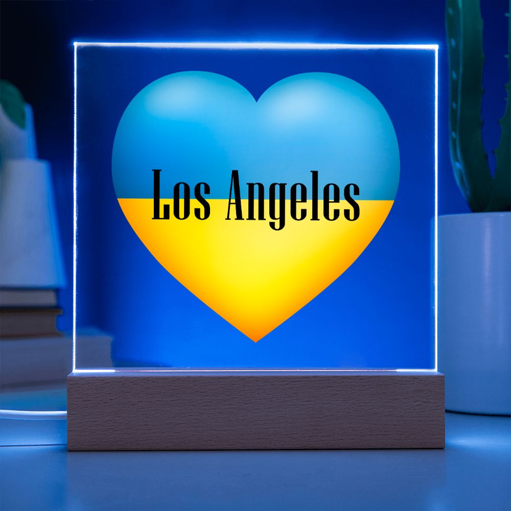 Ukrainian In Los Angeles - Square Acrylic Plaque