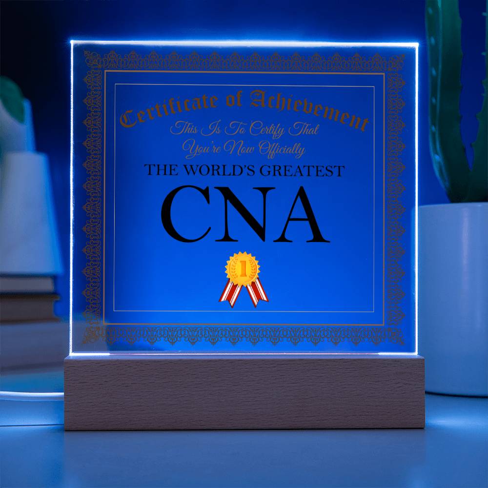 World's Greatest CNA - Square Acrylic Plaque