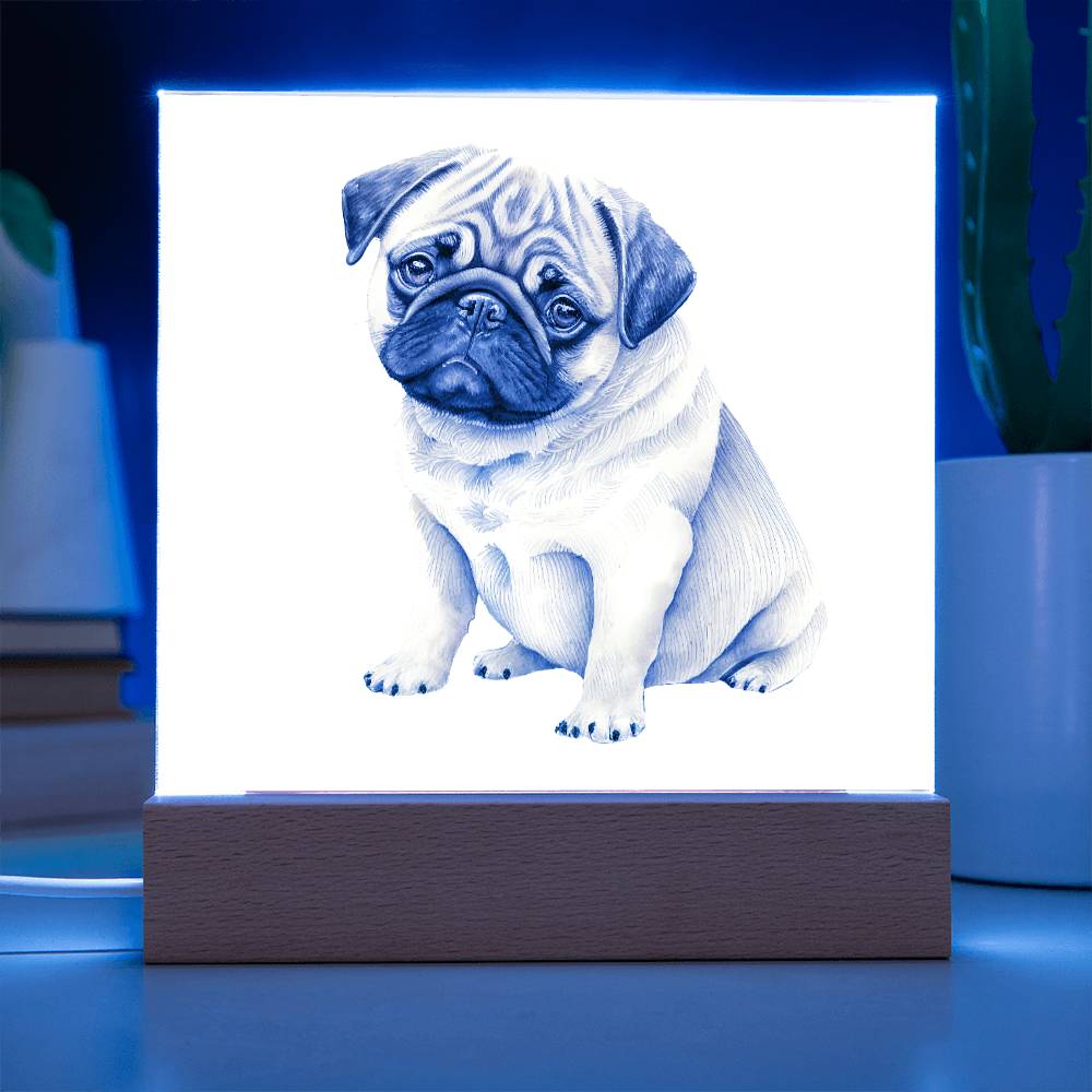 Dog Lover Collection (Watercolor) 12 - Square Acrylic Plaque
