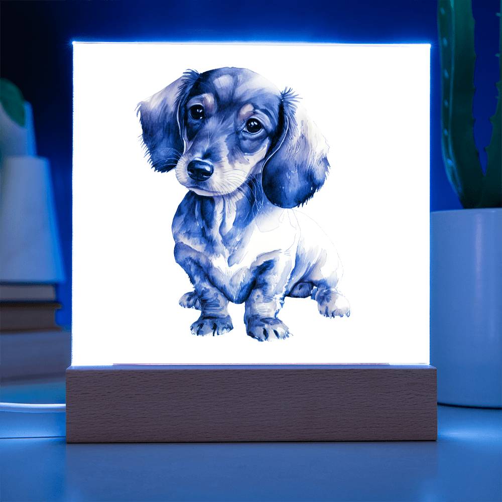 Dog Lover Collection (Watercolor) 07 - Square Acrylic Plaque