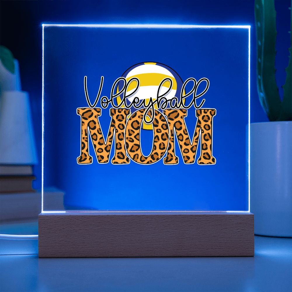 Volleyball Mom v2 - Square Acrylic Plaque