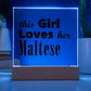 Maltese - Square Acrylic Plaque