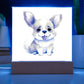 Corgi (Watercolor) 02 - Square Acrylic Plaque