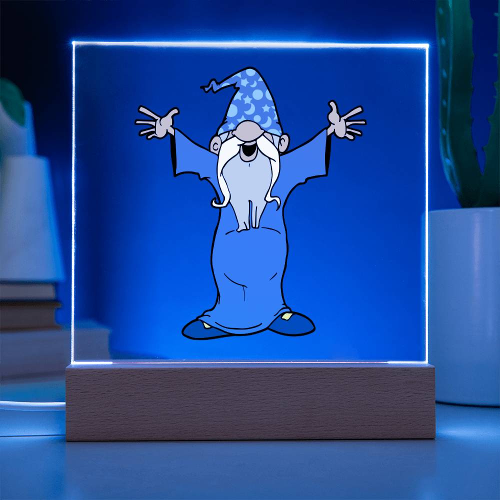 Wizard 01 - LED Night Light Square Acrylic Plaque