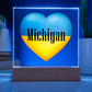 Ukrainian In Michigan - Square Acrylic Plaque